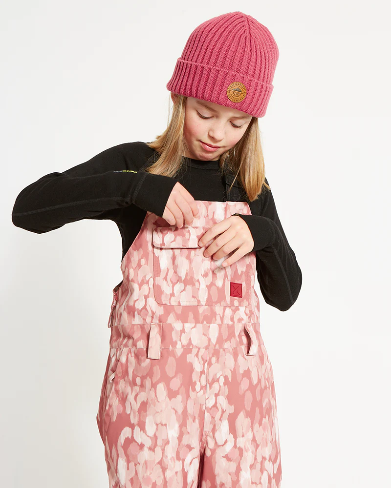 Zeppelin Kids 8-16 Bib Snow Pant Dusty Pink Soft Camo - SALE - Image 5